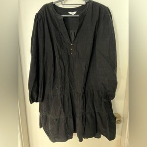 Black corduroy time and tru dress